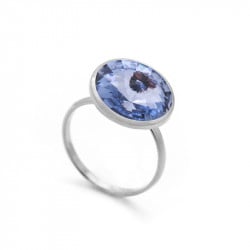 Ženski victoria cruz basic l light sapphire prsten sa swarovski plavim kristalom ( a2405-09a )