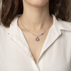 Ženski victoria cruz libra sapphire lančić sa swarovski plavim kristalom ( a3660-lihg ) - Img 2