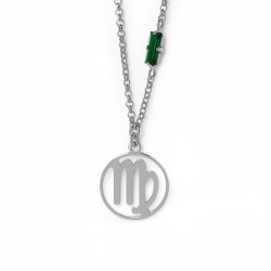 Ženski victoria cruz virgo emerald lančić sa swarovski zelenim kristalom ( a3660-vihg ) - Img 1