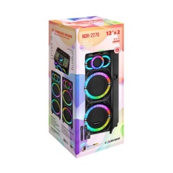Zvucnik bluetooth ndr-2270 100w 2*12 inca sa dva mikrofona crni ( ZV1138 )-2