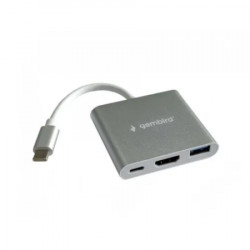 A-CM-HDMIF-05 ** Gembird TYPE-C TO HDMI + USB3.0 + PD ALUMINIUM (alt.A-CM-HDMIF-02-SG 735)