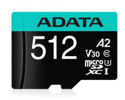 A-Data UHS-I U3 MicroSDXC 512GB V30S class 10 + adapter AUSDX512GUI3V30SA2-RA1 - Img 2