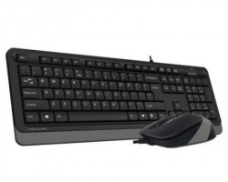 A4 Tech F1010 USB US siva tastatura + USB sivi miš - Img 1
