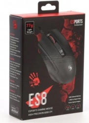 A4Tech Bloody Gejmerski opt. mis, 1000Hz/1000-6000Dpi, Black USB 124mm A4-ES8 A4-ES8