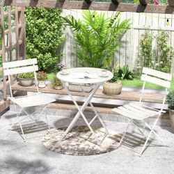 Alberg Retro beli bistro set 2 stolice + sto Loretto ( KLK035-WHITE )