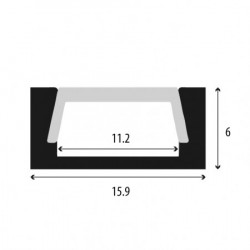 Aluminijumski profil za LED trake ( LPR-1506/1 ) - Img 2