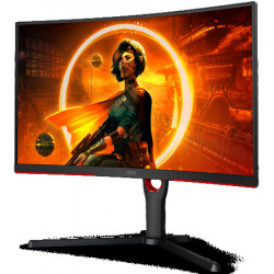 AOC monitor LED C27G3UBK curved 27" VA 3H 165Hz 1 ms, HAS 130mm, HDMI 1.4, DP 1.2, USB HUB, Audio out, Speakers 3 W x 2, 3y, black-red ( C2 - Img 2
