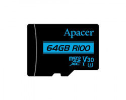 Apacer UHS-I MicroSDXC 64GB V30 + adapter AP64GMCSX10U7-R - Img 1