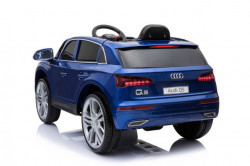 Audi Q5 2019 Licencirani auto na akumulator sa kožnim sedištem i mekim gumama - Plavi - Img 4