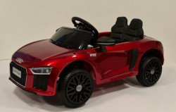 Audi R8 Spyder - Crveni Licencirani auto za decu na akumulator sa kožnim sedištem i mekim gumama - Img 6