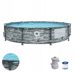 Avenli Stone Bazen Frame Plus sivi 305x76cm sa pumpom - Img 3