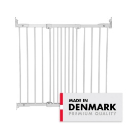 BabyDan FlexiFit sigurnosna ogradica za vrata i stepenice 67–105.5 cm – metalna, zidna montaža, bela ( 20001 )