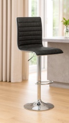 Barska stolica 033 Crna /Hrom metalna baza 400x480x940(1150)mm ( 776-061 )