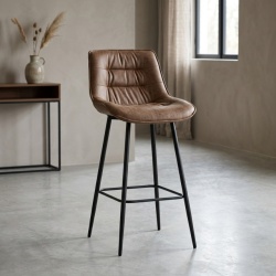 Barska stolica Valeta Braon/Noge crne mat ( 776-068 )
