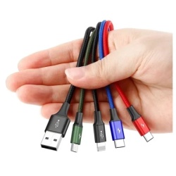 Baseus kabl 4u1 2*c/1*IOS/1*Micro 3,5A 1,2m crna ( 999950 )-2