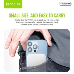 Bavin Magsafe Magnetic Power bank 5000mAh + kabl Lightning bela ( 90322 )-2