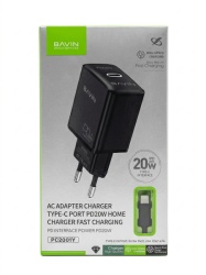 Bavin punjač 20W PD type C + kabl type Lightning crna ( 90068 )