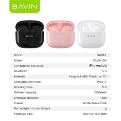 Bavin slušalice wireless earbuds crna ( 90205 )-2