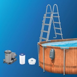 Bestway steel pro max ovalni bazen 6.10 x 3.66 x 1.22m sa masažerom i pumpom ( 56719E ) - Img 3