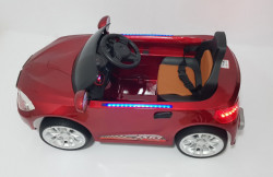 BMW 2 Auto na akumulator sa kožnim sedištem i mekim gumama - Crveni - Img 6