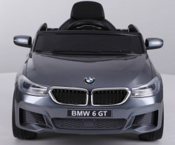 BMW GT 6 Licencirani Dečiji auto na akumulator sa kožnim sedištima i mekim gumama - Sivi - Img 13