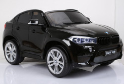 BMW X6 M Licencirani dvosed na akumulator sa kožnim sedištima i mekim gumama - Crni - Img 13