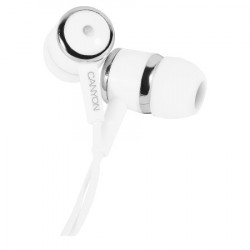 Canyon EPM- 01 stereo earphones with microphone, white, cable length 1.2m, 23*9*10.5mm,0.013kg ( CNE-CEPM01W )  - Img 2