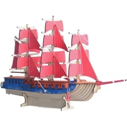 Čarolijashop 3d drvena slagalica - Evropski jedrenjak ( 128)