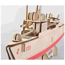 Čarolijashop 3d drvene puzzle - 052D BROD RAZARAČ ( 774)
