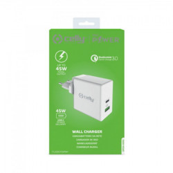 Celly kućni punjač ProPower 45W sa dva USB ulaza u beloj boji ( TCUSBC45WWH ) - Img 3