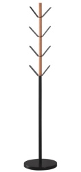 Čiviluk elegantni crni sa braon detaljima visine 177 cm