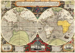 Clementoni puzzle 6000 hqc antique nautical map ( CL36526 )  - Img 2