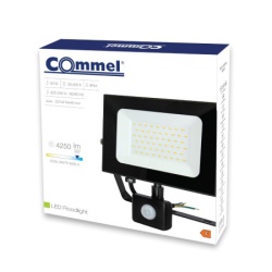 Commel 3856024407335 Led reflektor 50w 6500k, 4250lm 30kh, crni detektor pokreta  ( c307-304 )-2