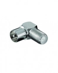 CON-FC-025/90 ** F female to IEC male elbow adaptor, Zinc Alloy min.25 pakovanje (23) - Img 1