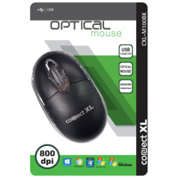 Connect XL miš optički, 800dpi, USB, crna boja - CXL-M100BK - Img 1