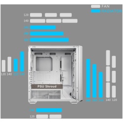 Cougar  MX600 White PC Case Mid Tower ( CGR-57C9W-RGB ) -11