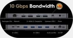 Cudy CS700 13-IN-1 10Gbps USB-C Dual 4K Docking Station | 150W PSU-1