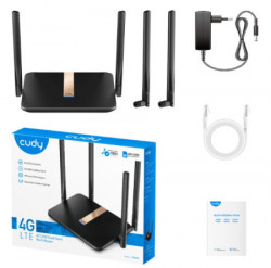 Cudy LT500D 4G LTE AC1200 Dual Band MESH Wi-Fi Router CPE 4+5Ghz, 1W/4L 10/100, 4x Antena detachable - Img 2