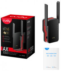 Cudy RE3000 AX3000 Wi-Fi 6 range extender, dual band 2.4+5Ghz,2x5dBi, 1xLAN, AP, Add-On mesh, LED