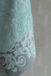 Dekordom peškir floral 50x90 - turquoise ( 021701 )-2