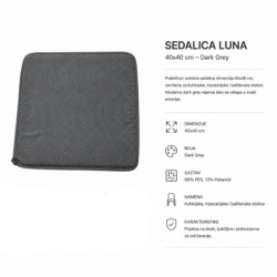 Dekordom Sedalica luna 40x40 - dark grey ( 025777 )