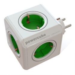 Designnest PowerCube produžni kabl sa 5 utičnica, zeleni ( 1100gn/deorpc )