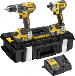 DeWalt set akumulatorskih bušilica (DCD796 + DCF887 + 2 x baterija 18V + punjač + kofer) ( DCK266P2 ) - Img 1