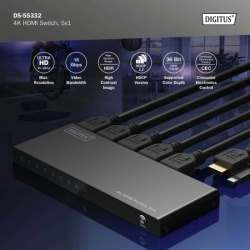 Digitus HDMI switch 5x1 4K 60Hz ( ds-55332 )-1