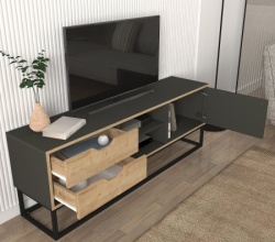 Dolores tv komoda antracit-hrast ( 0000445 )-6