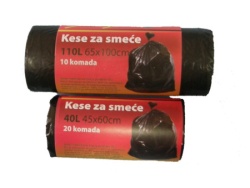 Džak za smeće tanji 120L 10/1 crne ( 14354 )