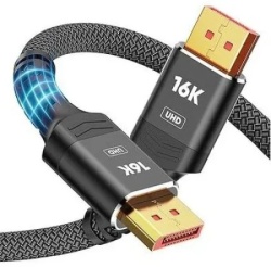 E-green kabl displayport 2.1 m/m 16k/80hz 2m, crni