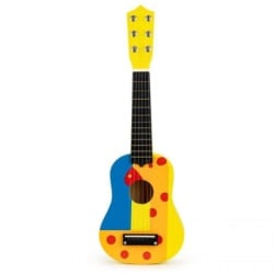 Ecotoys Drvena gitara za decu sa metalnim žicama cube yellow ( FO18 Y/ MF019B )-6