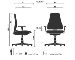 Eden 31 teget Radna stolica -2