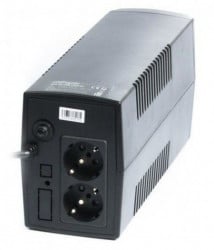 EG-UPS-B650 Gembird 650VA 390W AVR UPS, 2 x Shuko output sockets, black - Img 1